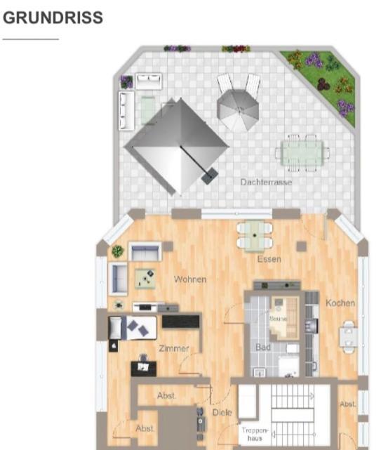 Im Herzen Von Wiesdorf- Blick Auf Das Bayer-Kreuz -Appartement Mit 2 Schlafzimmern-Fuer 3 Personen -Zentral Gelegen - Friedrich Ebert Platz 5A , 4Te Etage - Dachterrasse Und Sauna - Kaution Pflicht - Леверкузен Екстер'єр фото